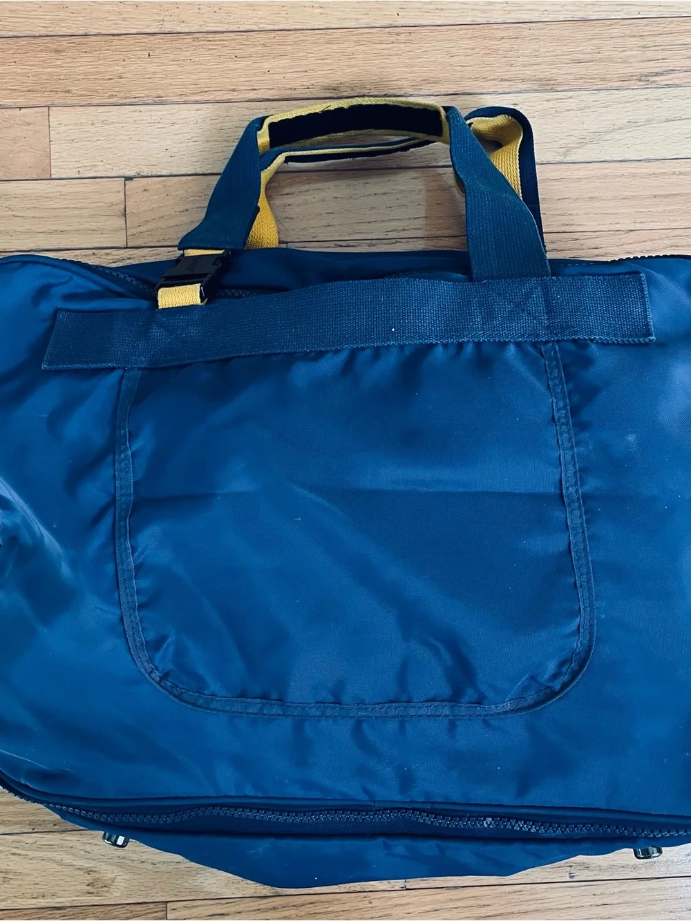 LUCAS Duffle Bag/ Weekender Carry on Case - Large Nylon Expandable Blue/yellow